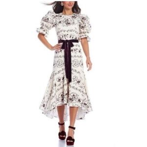 ANTONIO MELANI White and Black High Low Dress